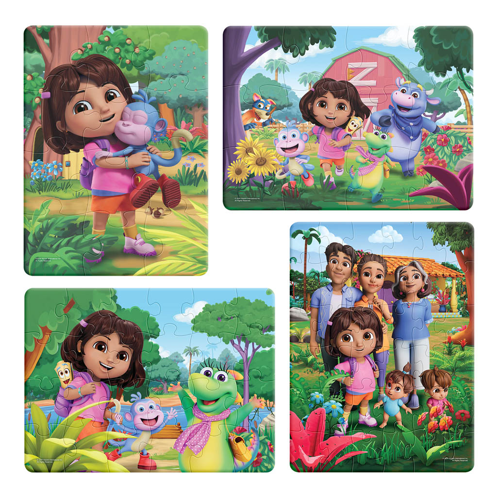 Rompecabezas Dora 4 en 1 12,24 y 36 Piezas
