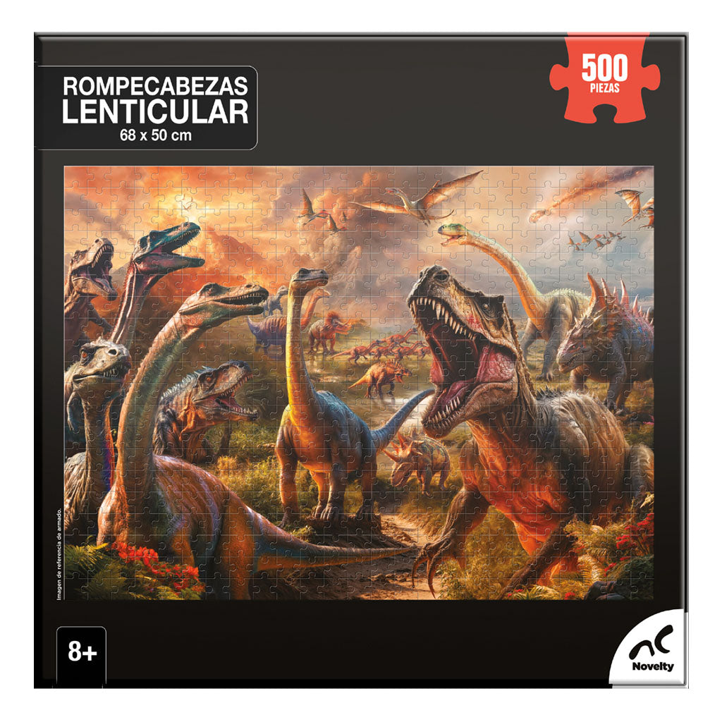 Rompecabezas Dinosaurios Lenticular 500 Piezas | Efecto 3D
