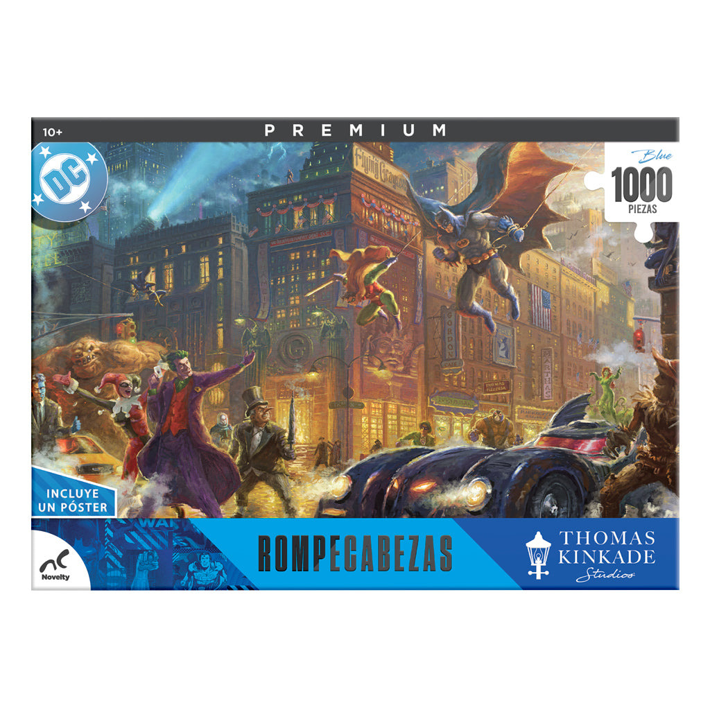 Rompecabezas Premium DC Batman Thomas Kinkade 1000 Piezas con Póster