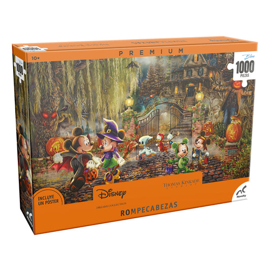Rompecabezas Premium Disney Mickey y Minnie Halloween 1000 piezas | Thomas Kinkade