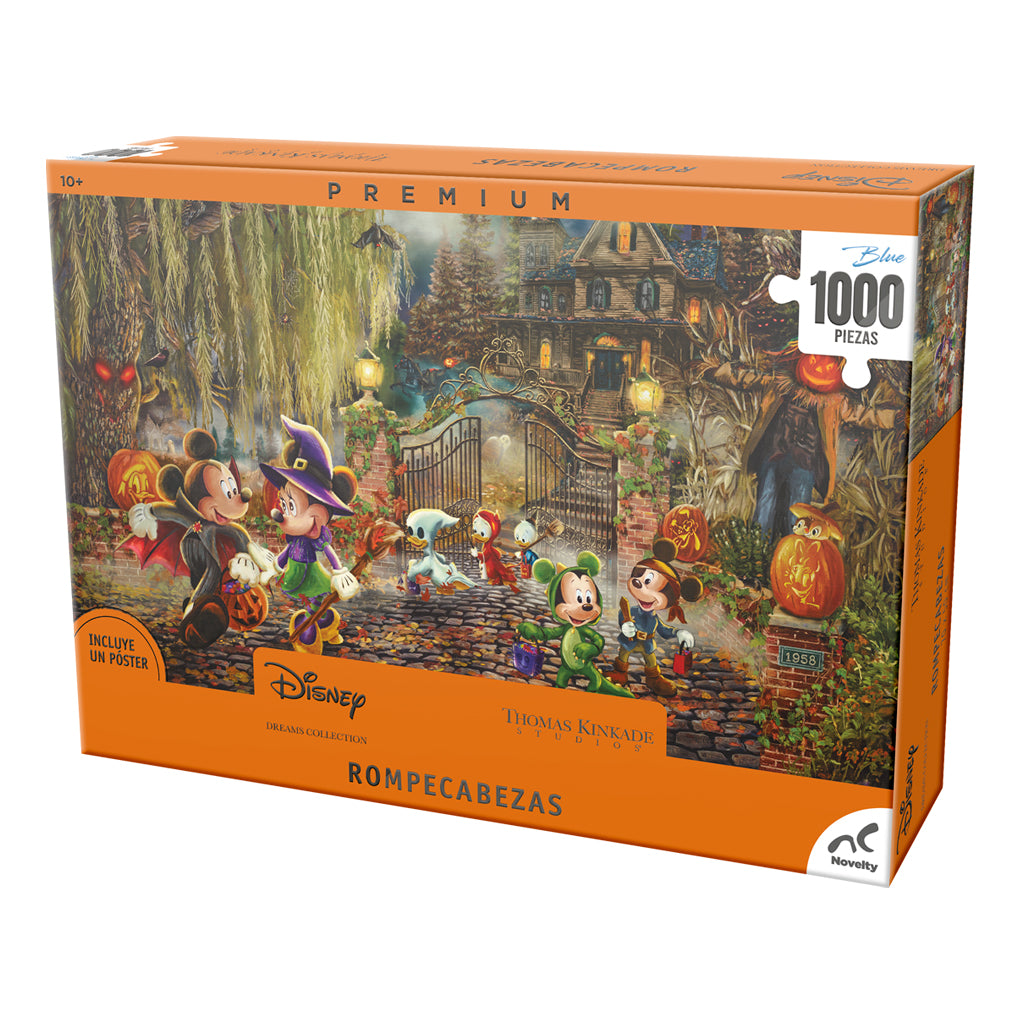Rompecabezas Premium Disney Mickey y Minnie Halloween 1000 piezas | Thomas Kinkade
