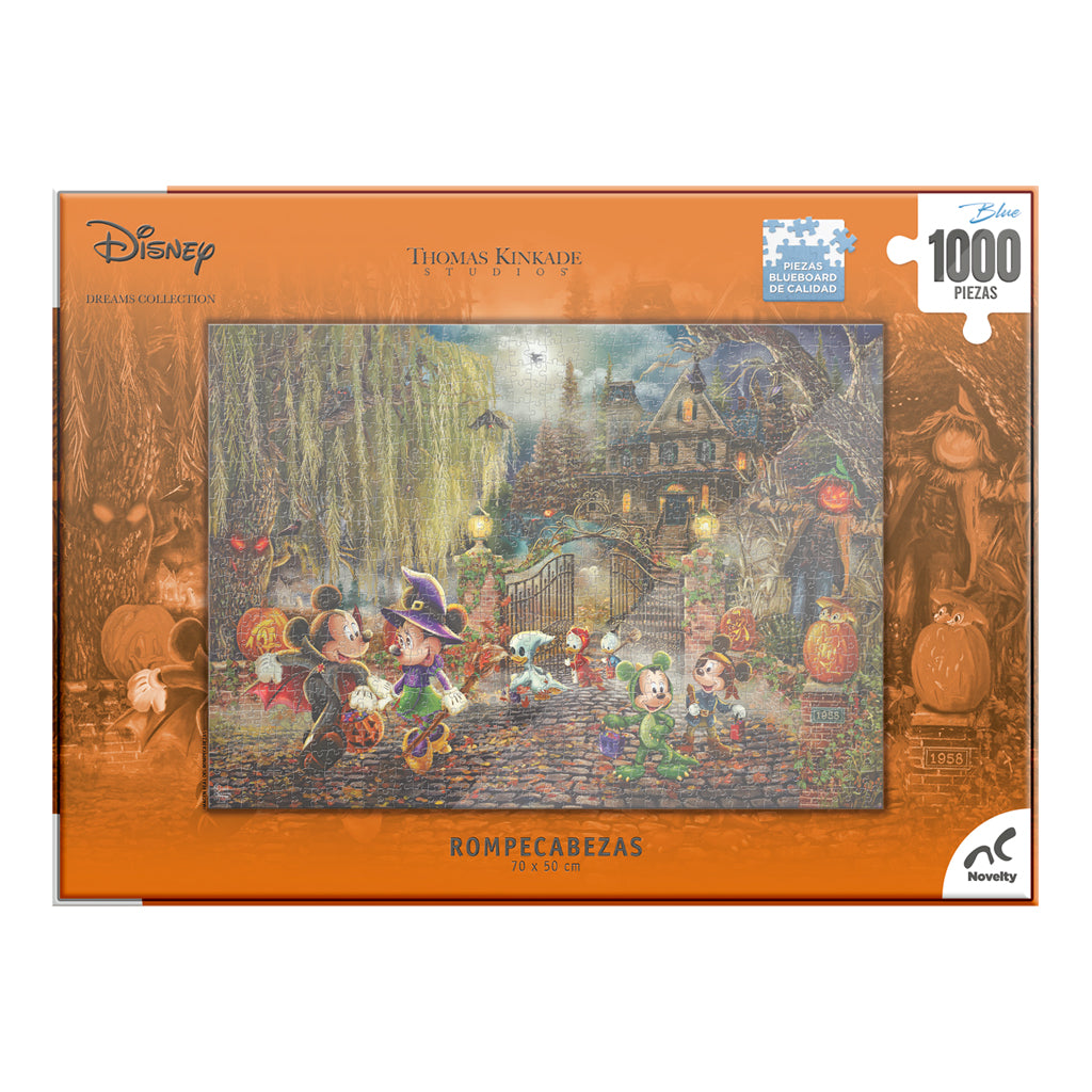 Rompecabezas Premium Disney Mickey y Minnie Halloween 1000 piezas | Thomas Kinkade