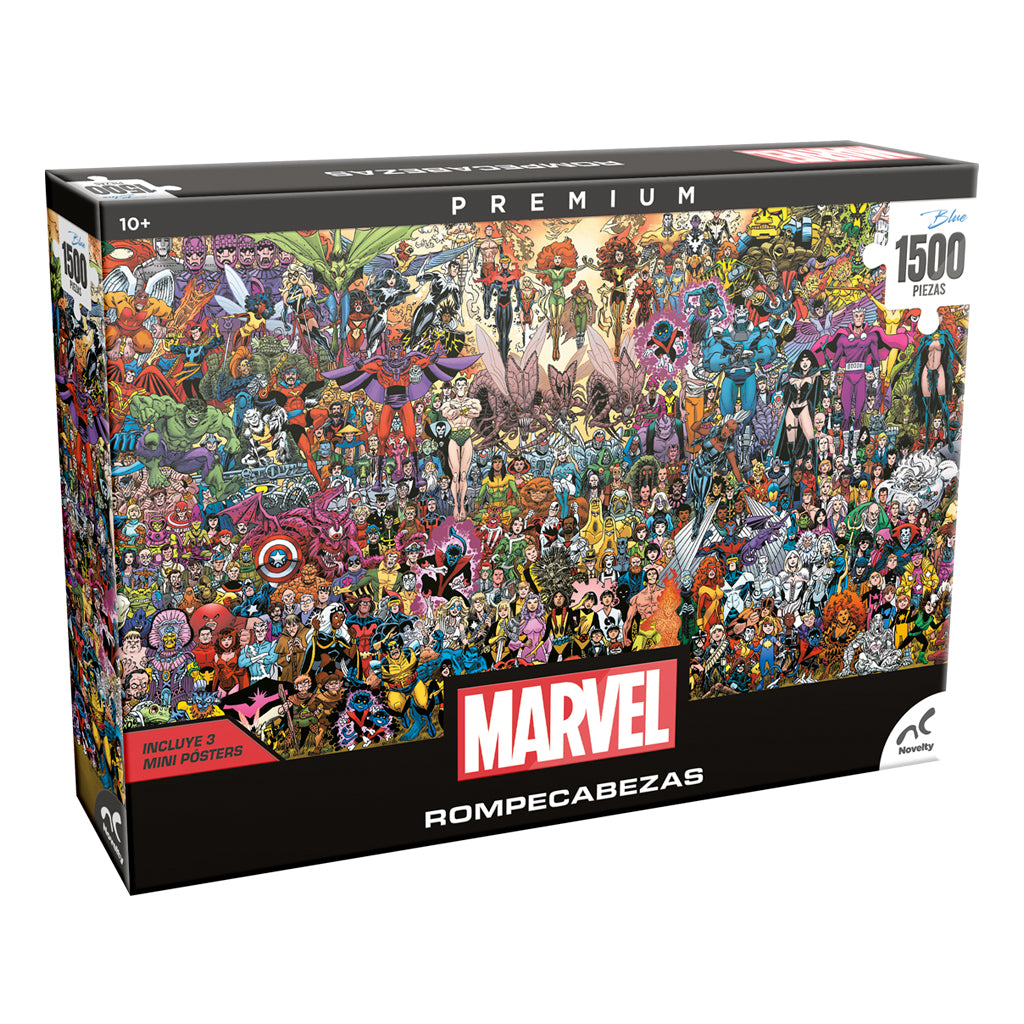 Rompecabezas Premium Marvel/X-Men Panorámico 1500 Piezas + Pósters