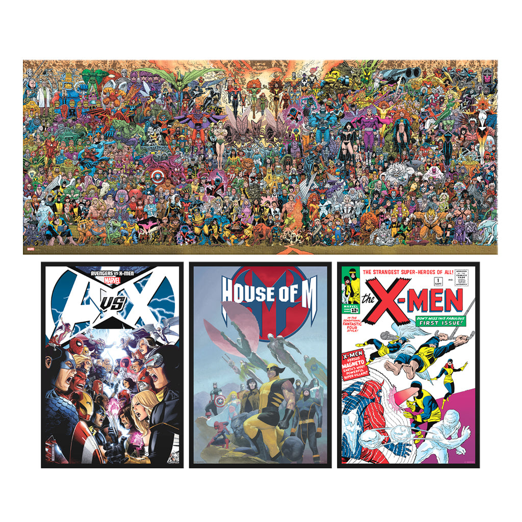 Rompecabezas Premium Marvel/X-Men Panorámico 1500 Piezas + Pósters