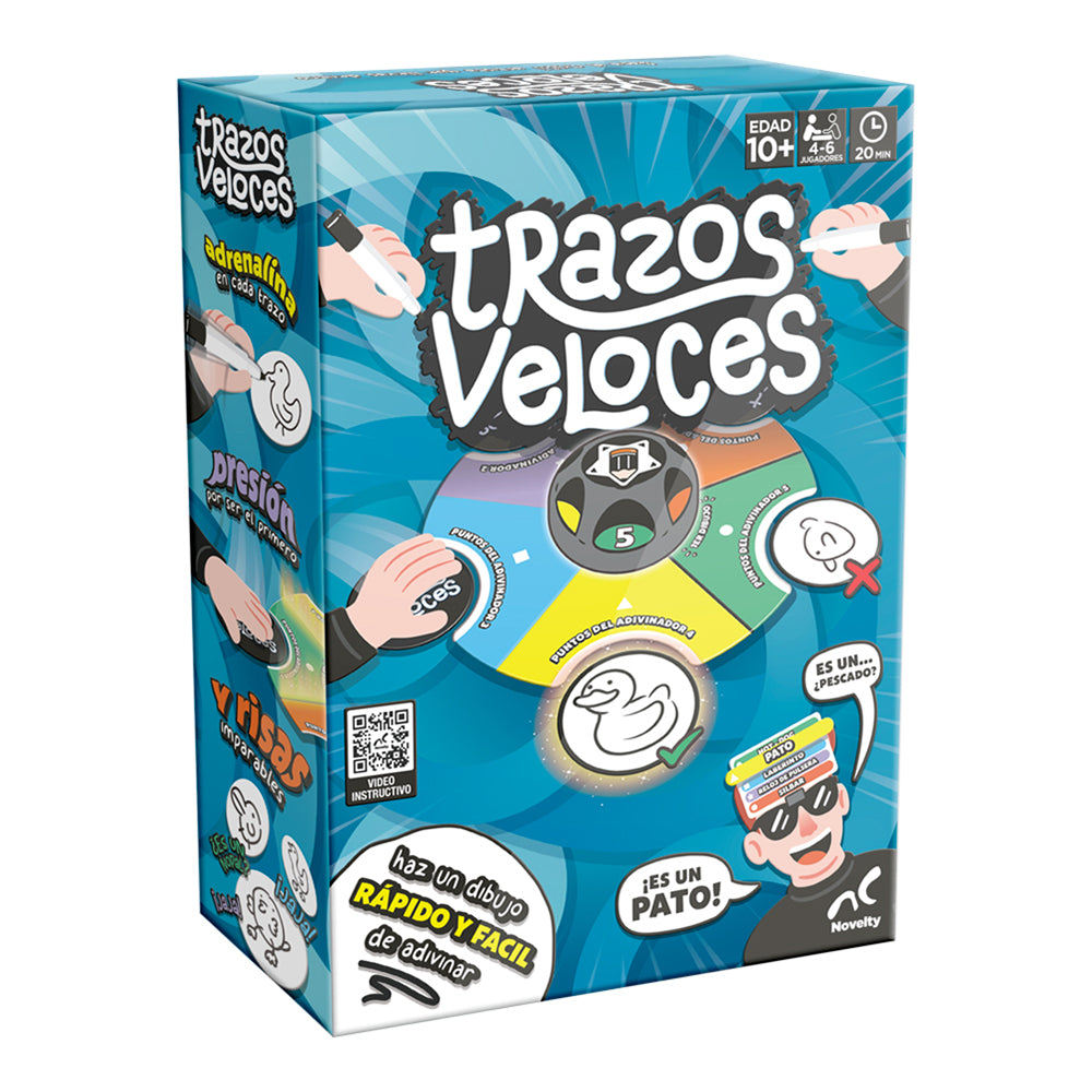 Juego de Mesa Trazos Veloces | Dibuja y Adivina con Creatividad Novelty