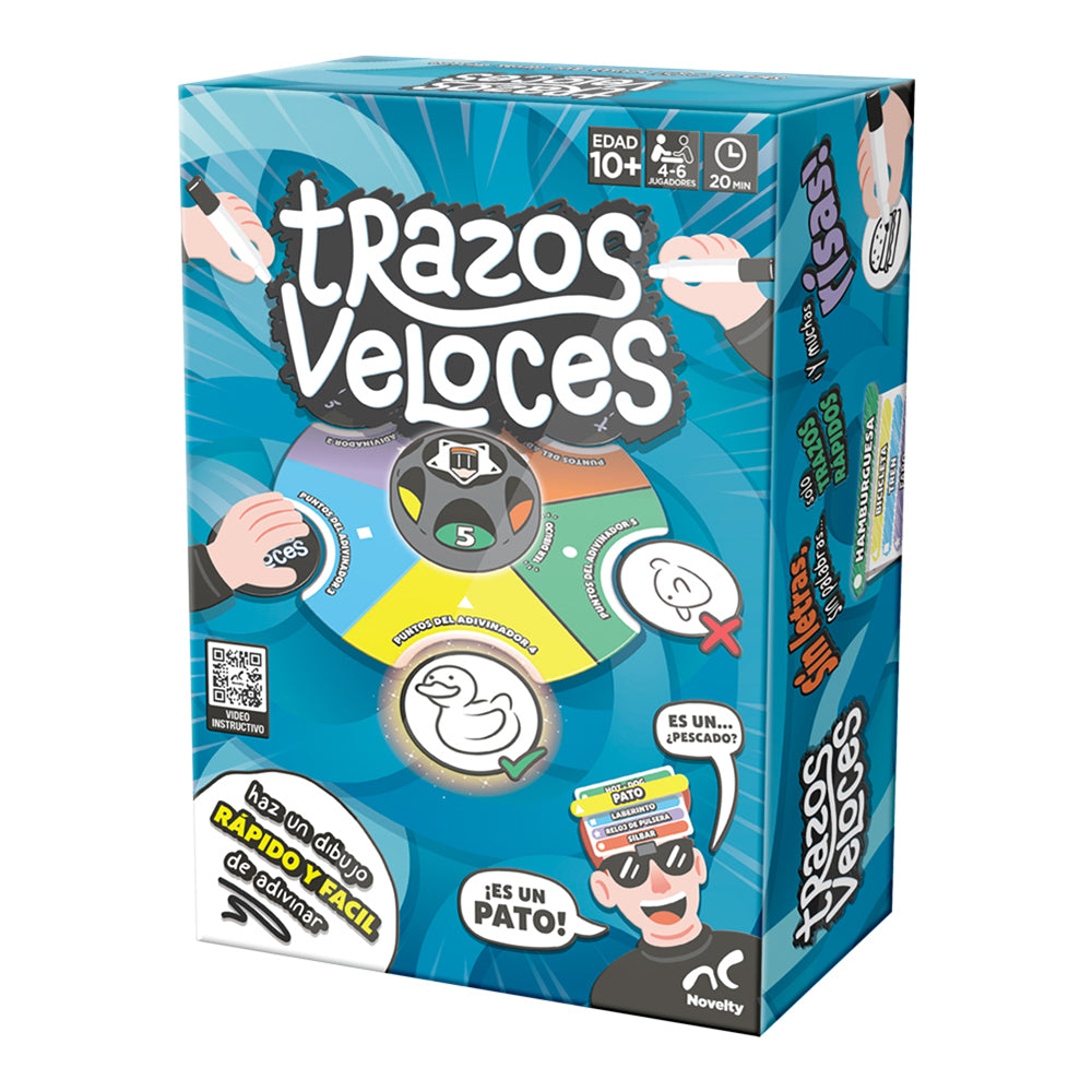 Juego de Mesa Trazos Veloces | Dibuja y Adivina con Creatividad Novelty