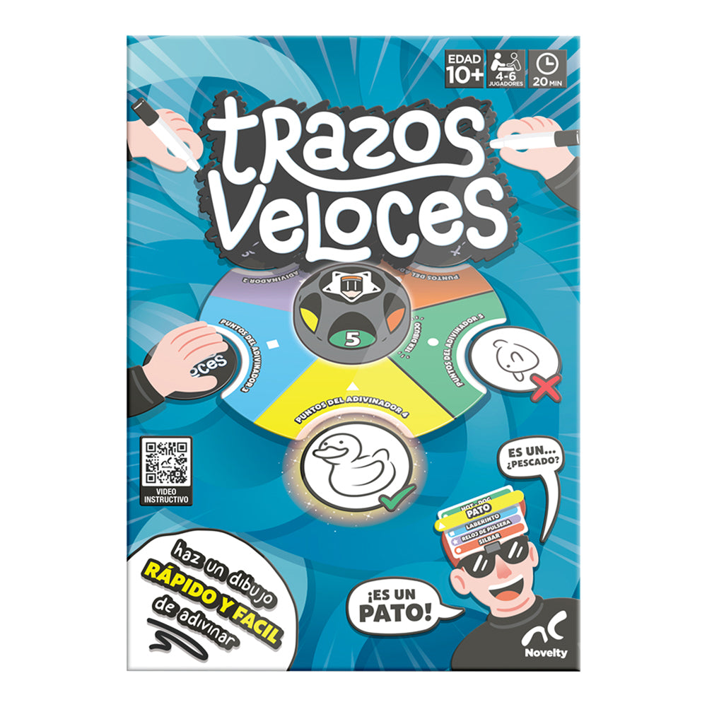 Juego de Mesa Trazos Veloces | Dibuja y Adivina con Creatividad Novelty