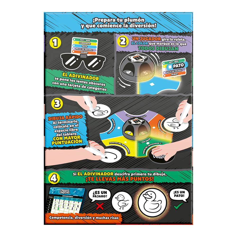 Juego de Mesa Trazos Veloces | Dibuja y Adivina con Creatividad Novelty
