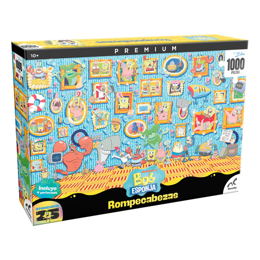 Rompecabezas Premium Bob Esponja 1000 Piezas | Con Portavasos Exclusivos