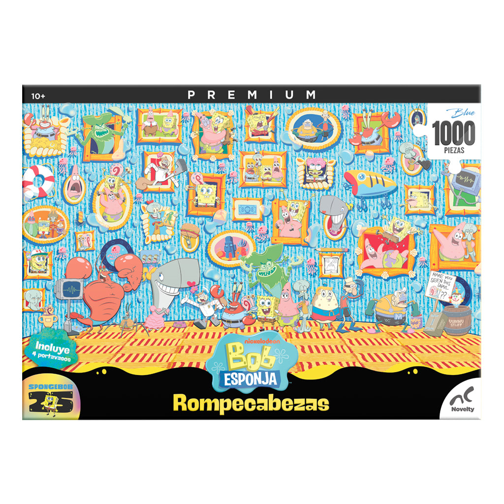 Rompecabezas Premium Bob Esponja 1000 Piezas | Con Portavasos Exclusivos