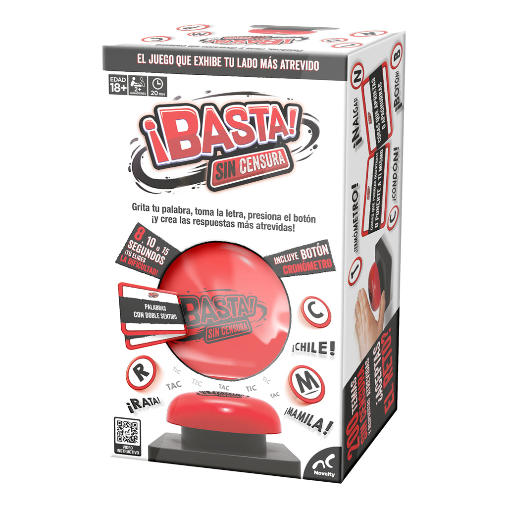 Juego de Mesa Novelty ¡Basta Sin Censura! | Diversión para Adultos en Fiestas