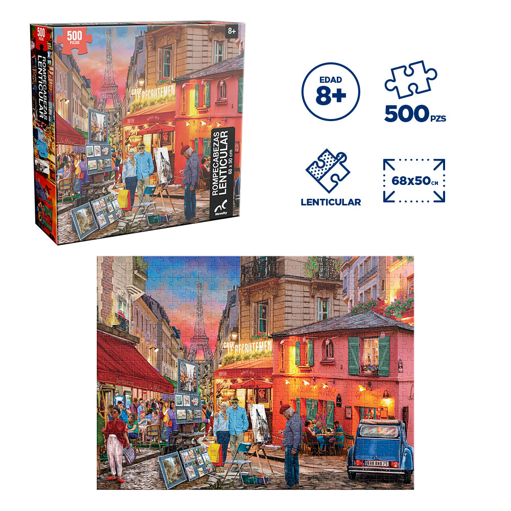 Rompecabezas Lenticular París 500 Piezas | Efecto 3D y Movimiento