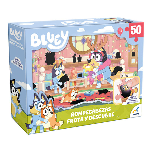 Rompecabezas Infantil Bluey Frota y Descubre 50 Piezas | Juego Educativo
