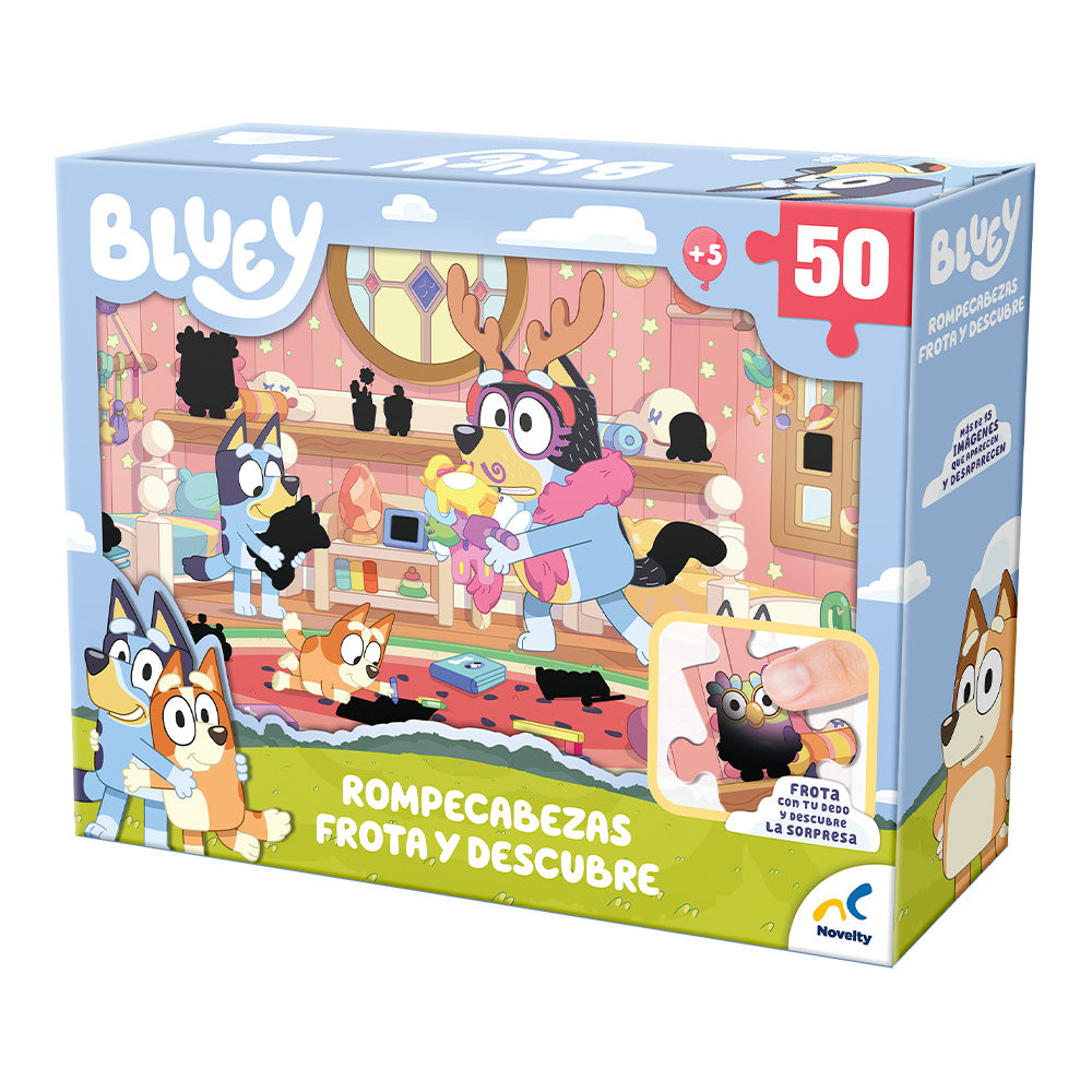 Rompecabezas Infantil Bluey Frota y Descubre 50 Piezas | Juego Educativo
