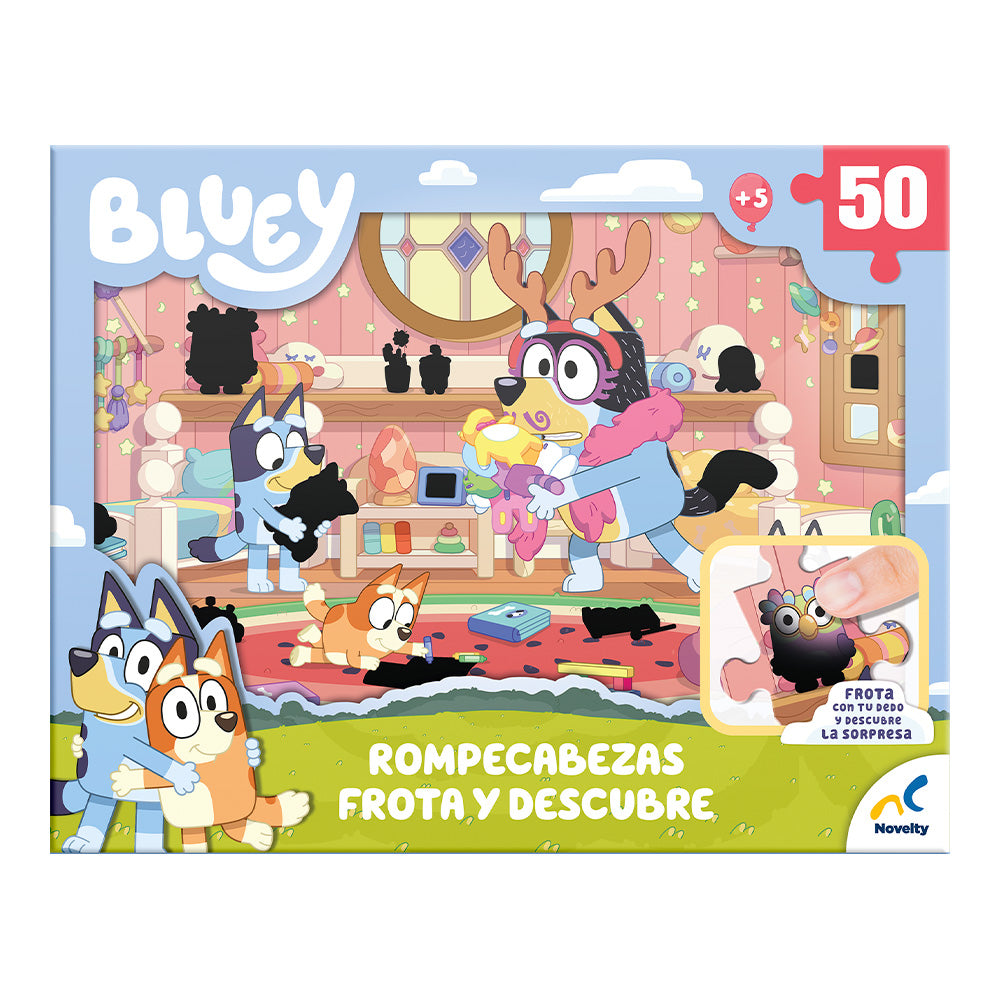 Rompecabezas Infantil Bluey Frota y Descubre 50 Piezas | Juego Educativo