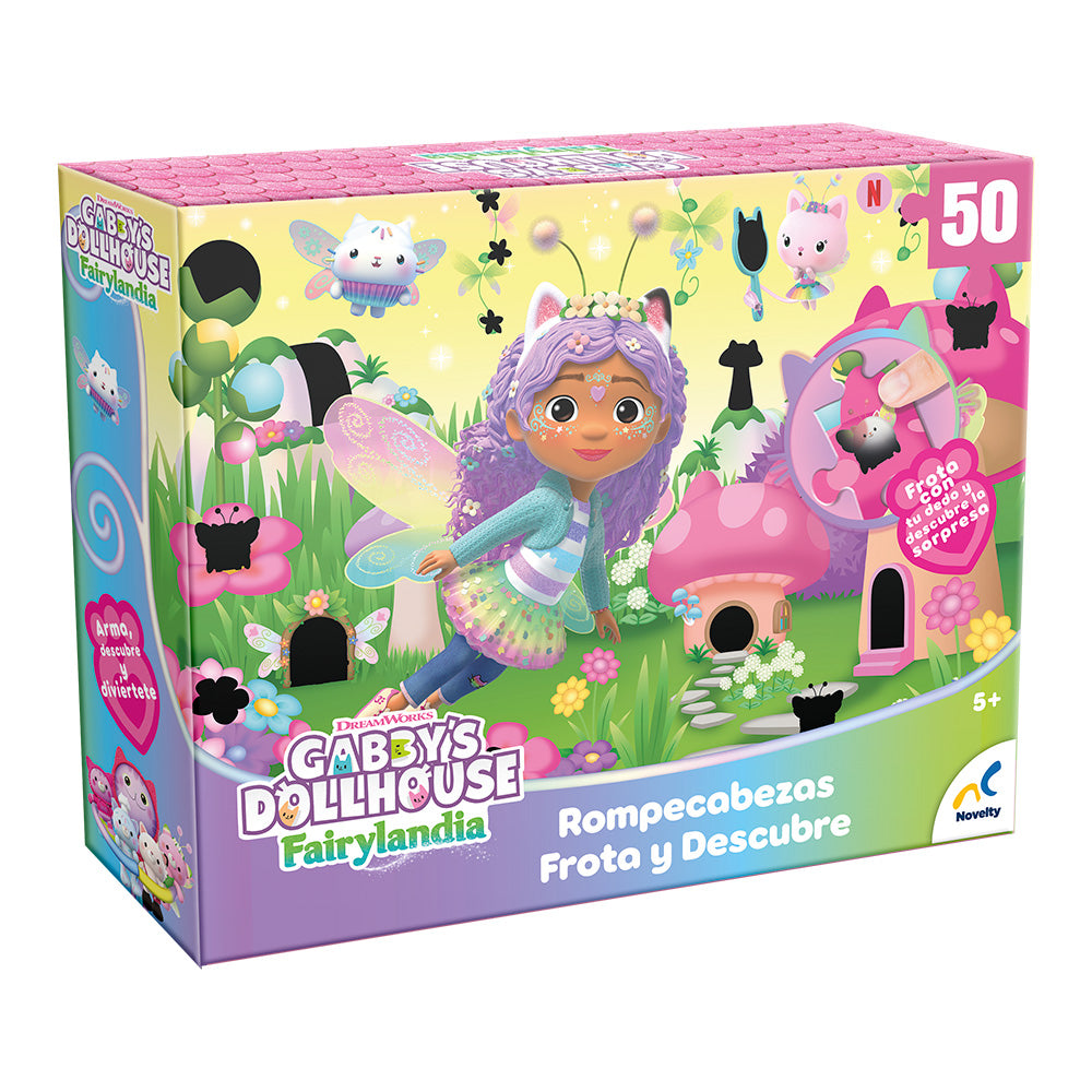 Rompecabezas Gabby’s Dollhouse Frota y Descubre 50 Piezas | Juego Infantil | Novelty