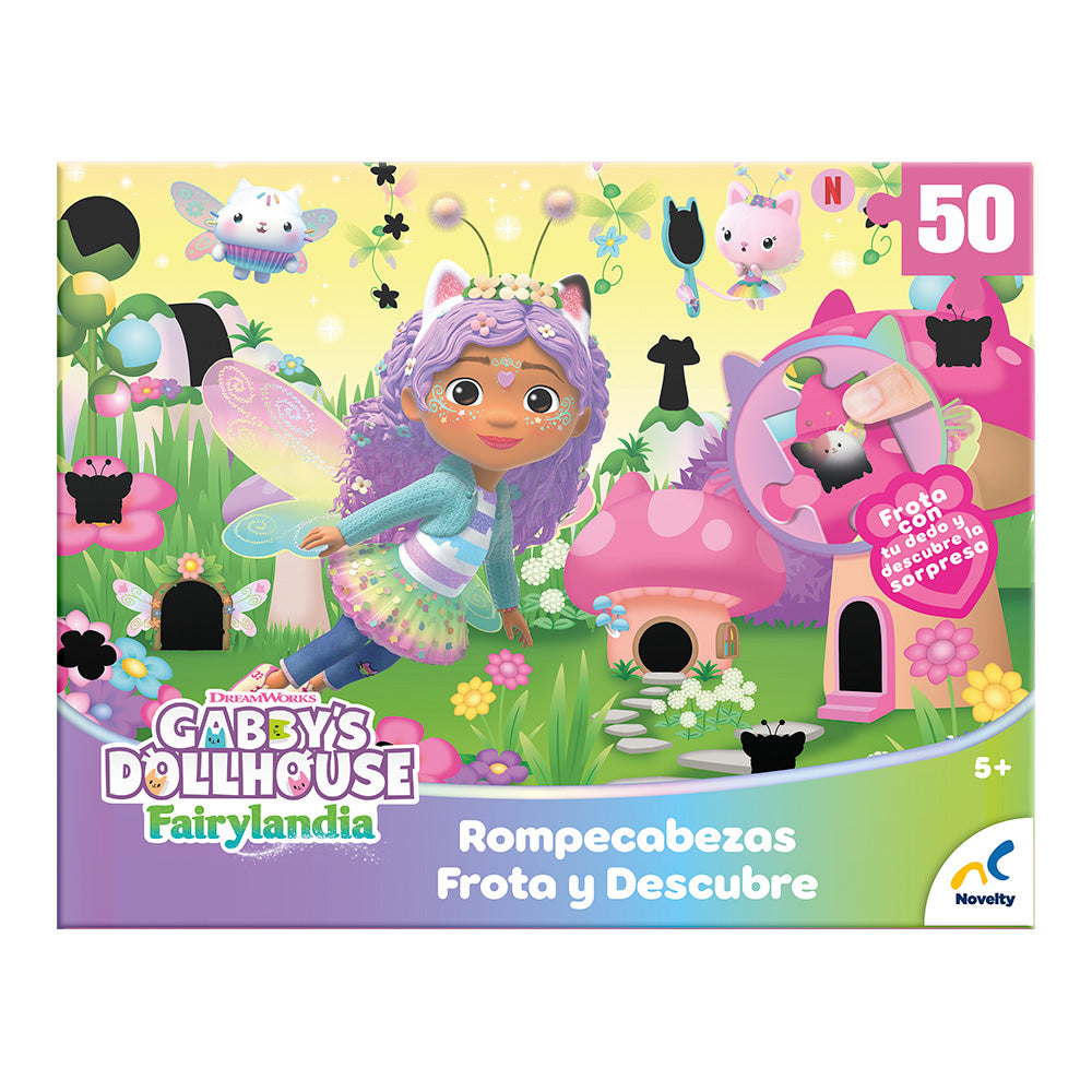 Rompecabezas Gabby’s Dollhouse Frota y Descubre 50 Piezas | Juego Infantil | Novelty