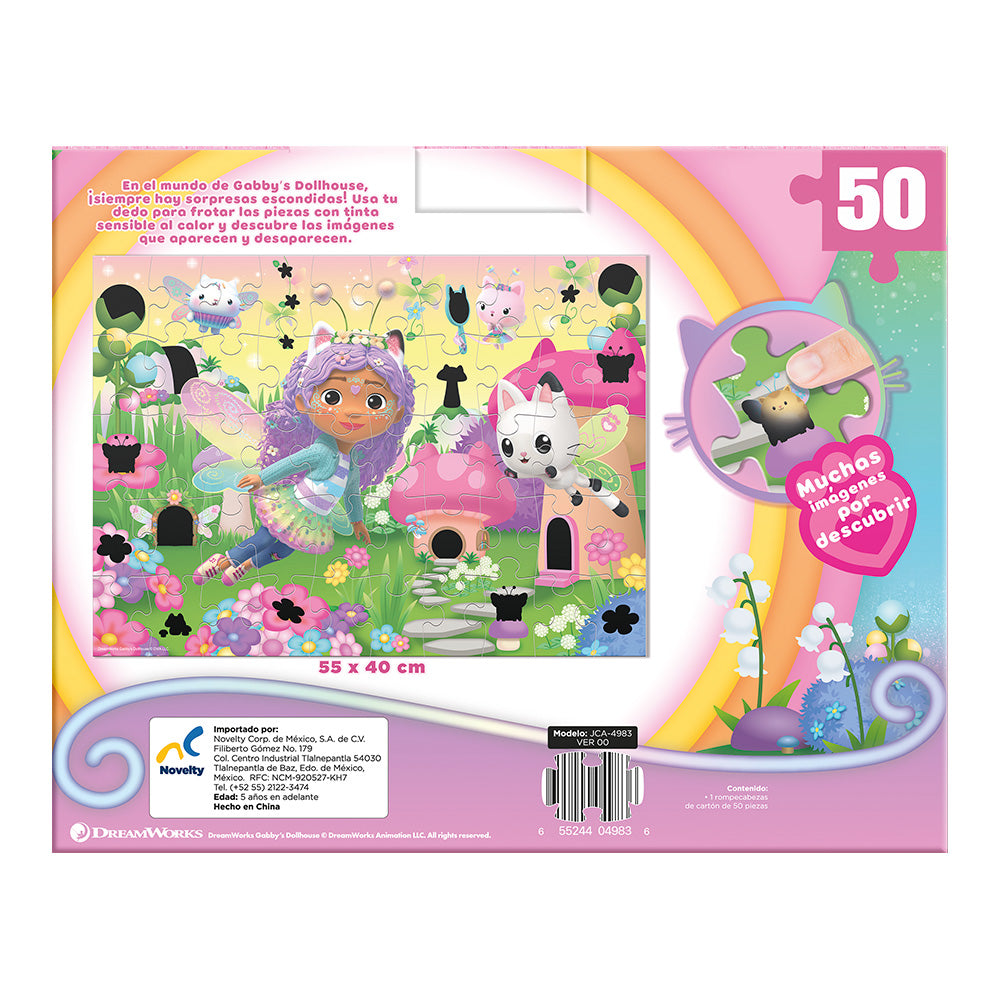 Rompecabezas Gabby’s Dollhouse Frota y Descubre 50 Piezas | Juego Infantil | Novelty