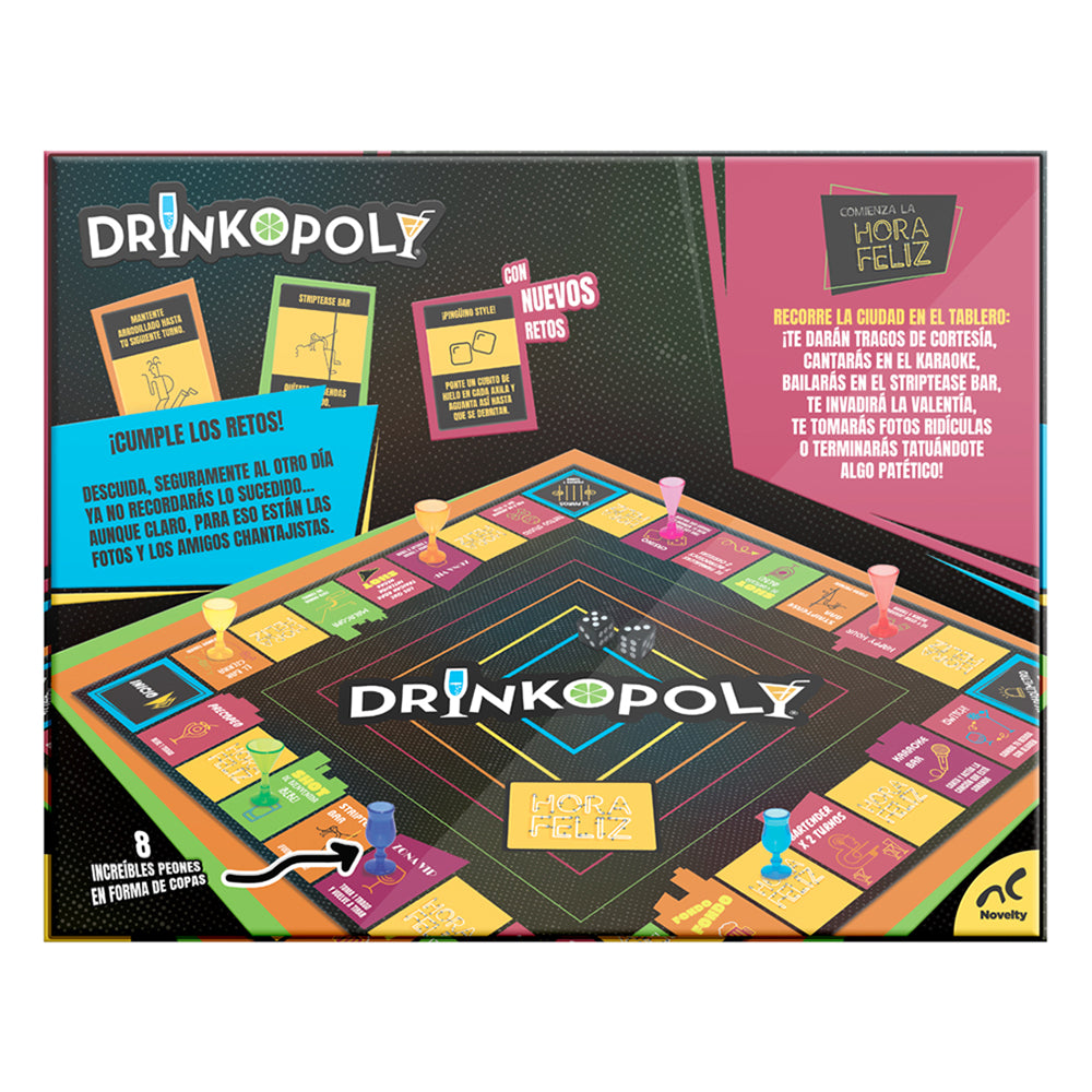 Juego de Mesa Drinkopoly Novelty | Juego de Fiesta para Adultos