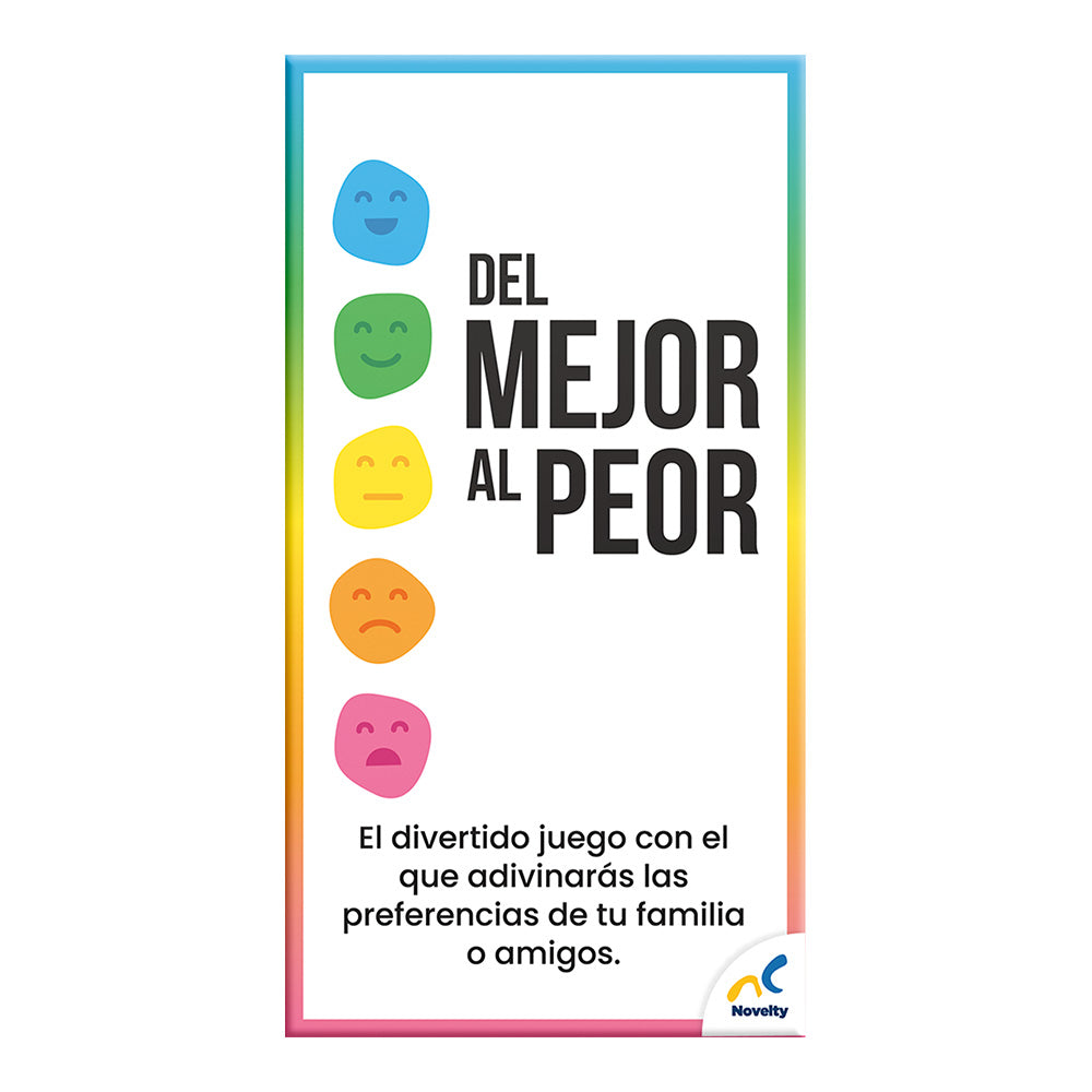 Juego de Cartas Del Mejor al Peor | Juego Familiar y de Fiesta