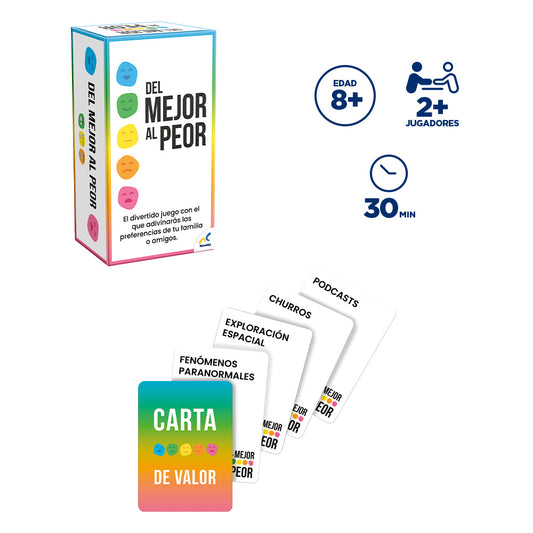 Juego de Cartas Del Mejor al Peor