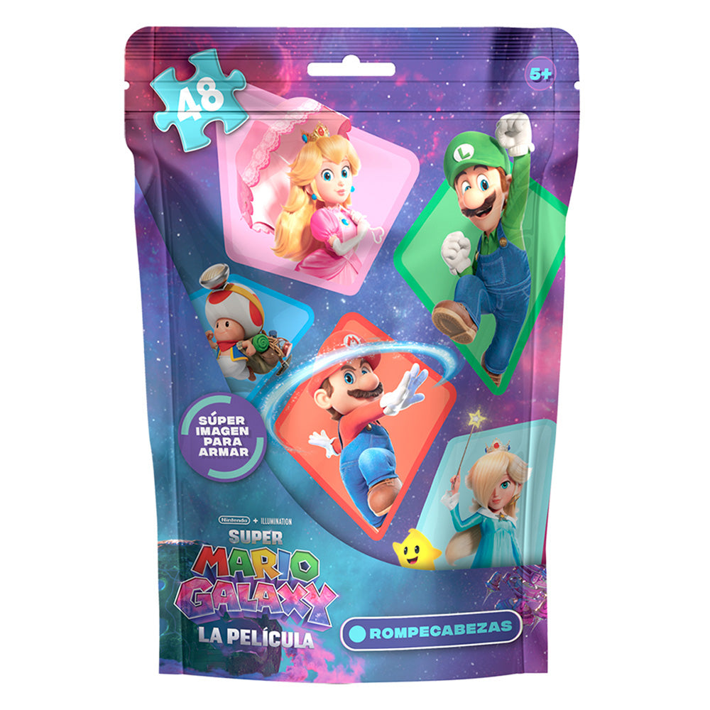 Rompecabezas Mario Bross Bolsa Foil 48 Piezas