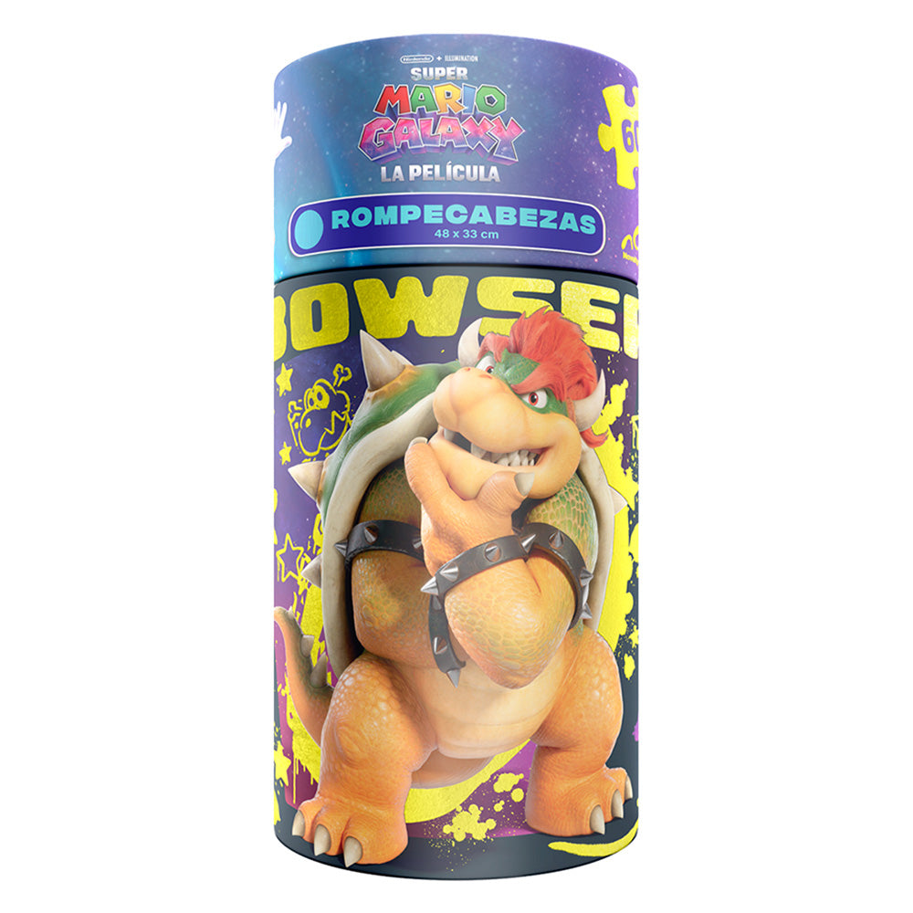 Rompecabezas Mario Galaxy Holográfico Cilindro 60 Piezas