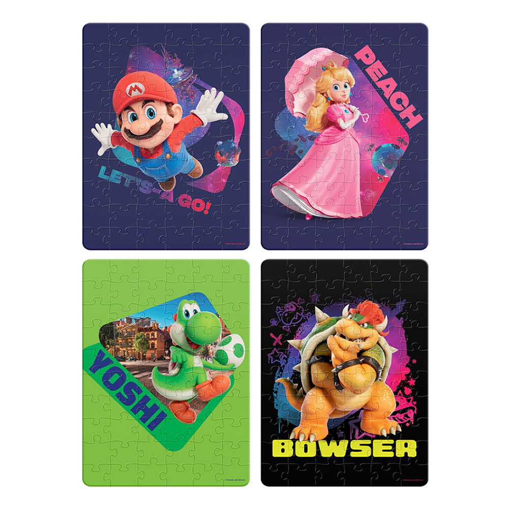 Rompecabezas 4 en 1 Mario Galaxy 60 Piezas |Mario, Peach, Yoshi y Bowser