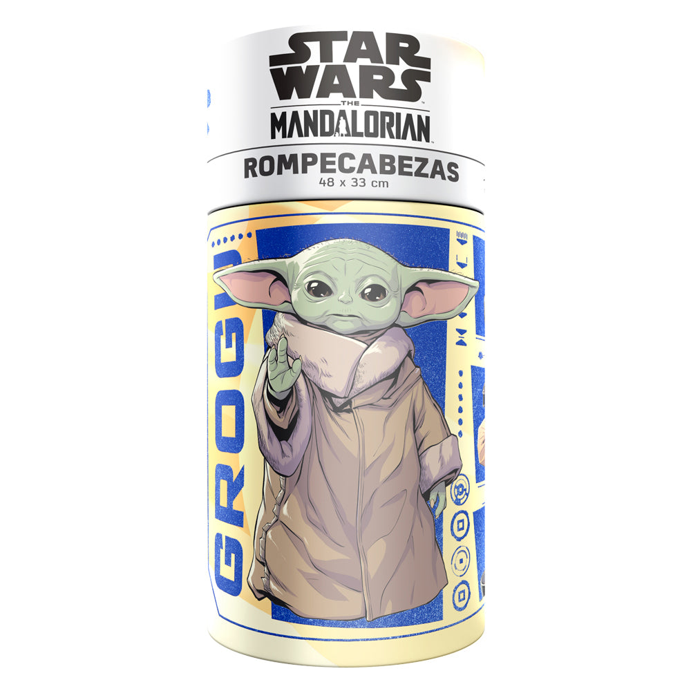 Rompecabezas Star Wars Mandalorian 60 Piezas Holográfico en Cilindro