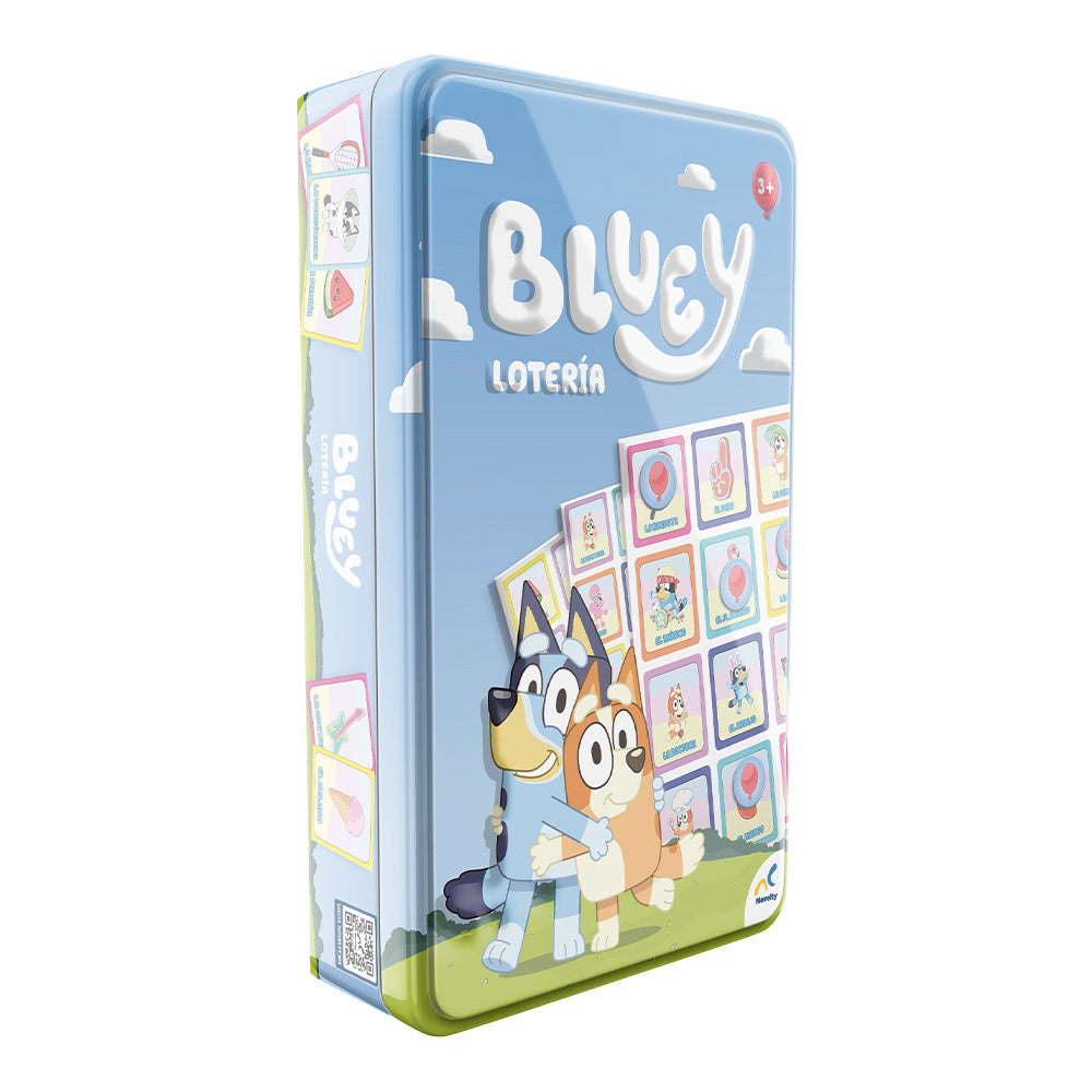 Lotería Bluey Caja Tin Metálica Juego Familiar con 9 Tableros