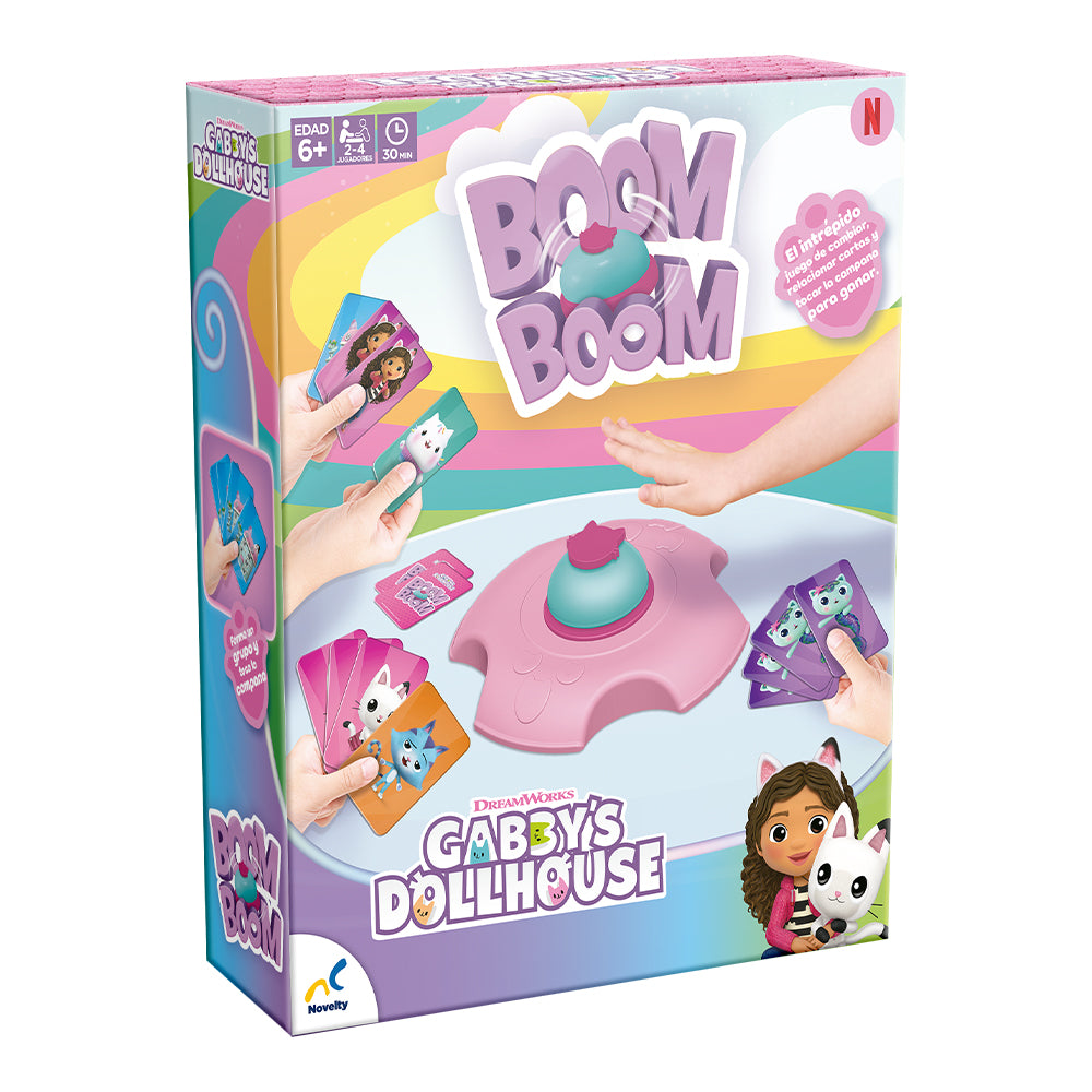Juego de Mesa Boom Boom Gabby’s Dollhouse | Juego Familiar con Campana