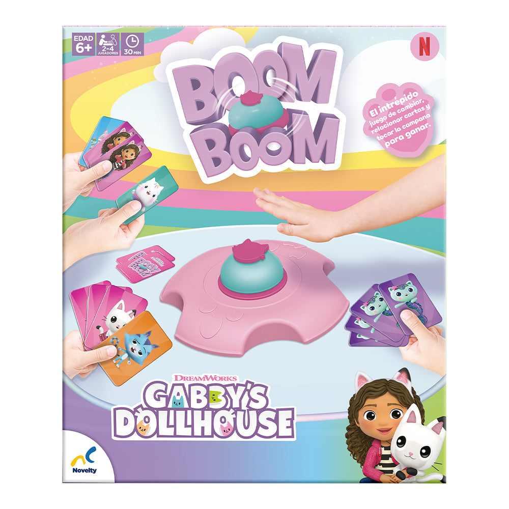Juego de Mesa Boom Boom Gabby’s Dollhouse | Juego Familiar con Campana