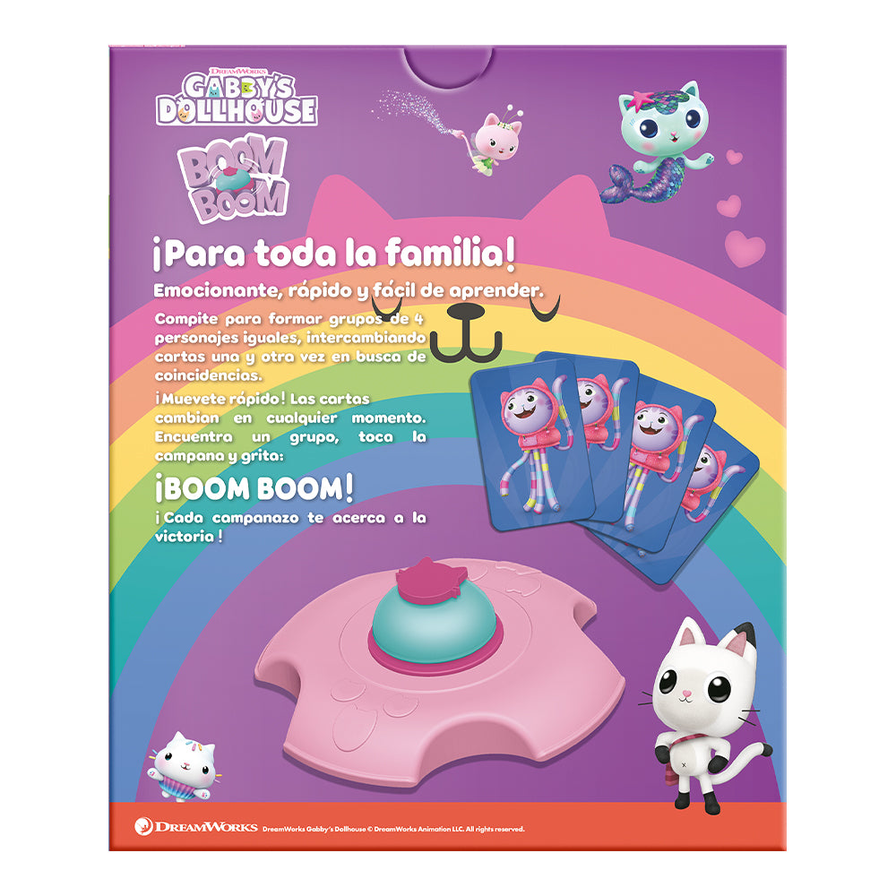 Juego de Mesa Boom Boom Gabby’s Dollhouse | Juego Familiar con Campana
