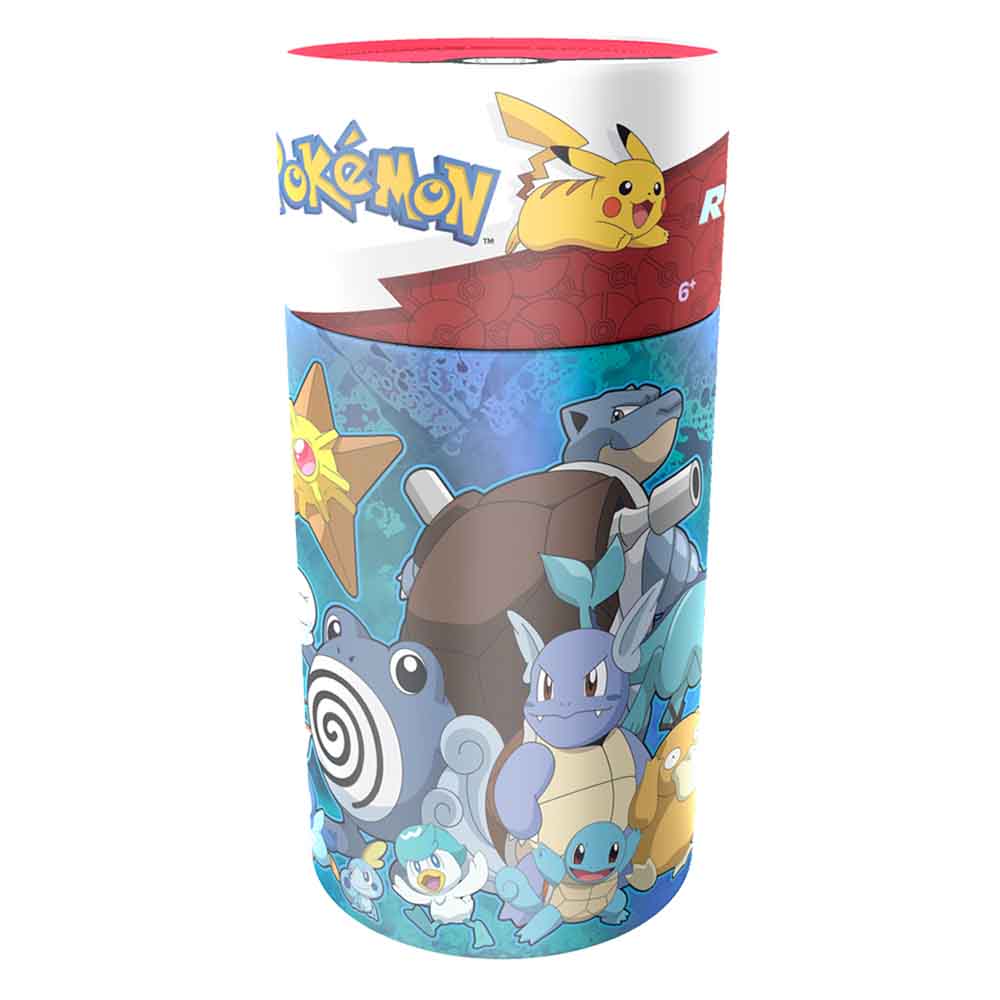 Rompecabezas Infantil Pokémon Agua 100 Piezas Cilindro con Póster