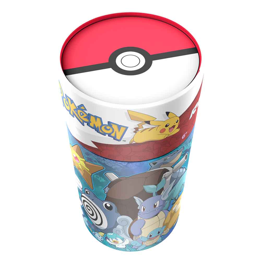Rompecabezas Infantil Pokémon Agua 100 Piezas Cilindro con Póster