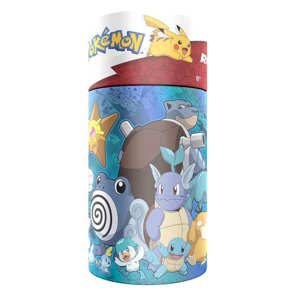 Rompecabezas Infantil Pokémon Agua 100 Piezas Cilindro con Póster