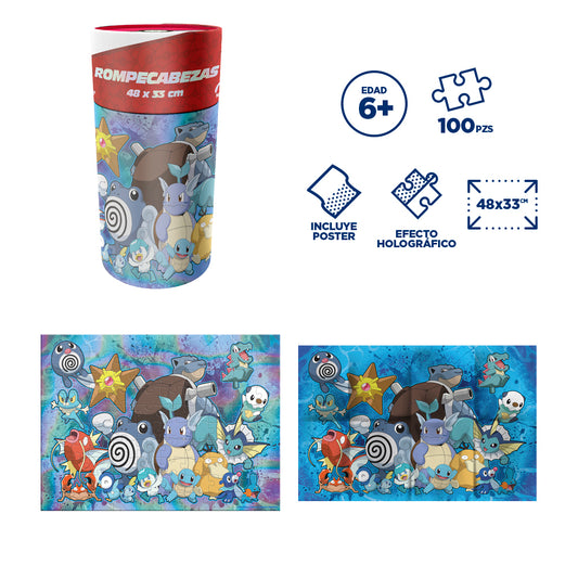 Rompecabezas Pokémon Agua 100 Piezas