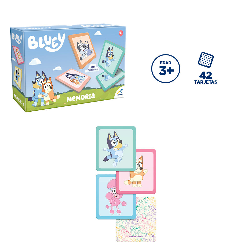 Memoria Infantil Bluey 42 Tarjetas | Juego de Memoria para Niños