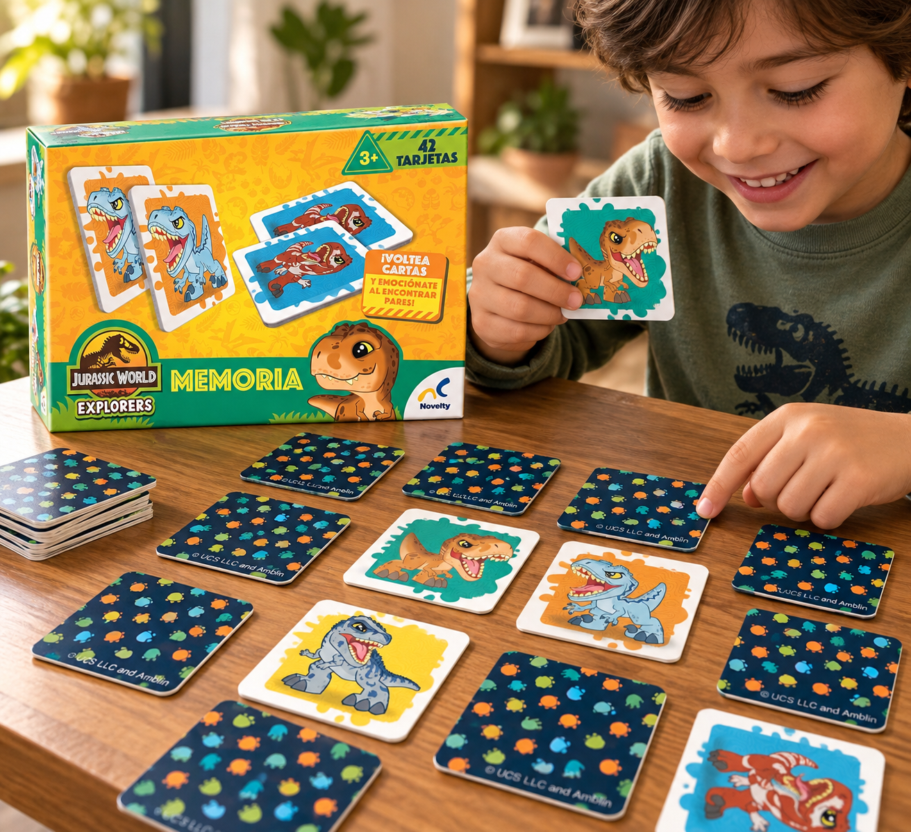 Memoria Jurassic Explorers Infantil 42 Tarjetas