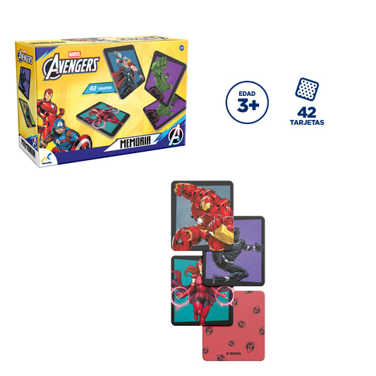 Memoria Infantil Avengers 42 Tarjetas | Juego de Memoria Marvel para Niños