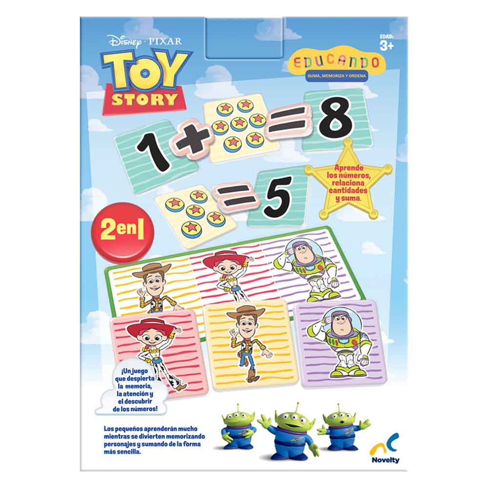 Juego Educando Suma y Memoriza Toy Story | Juego Preescolar Novelty