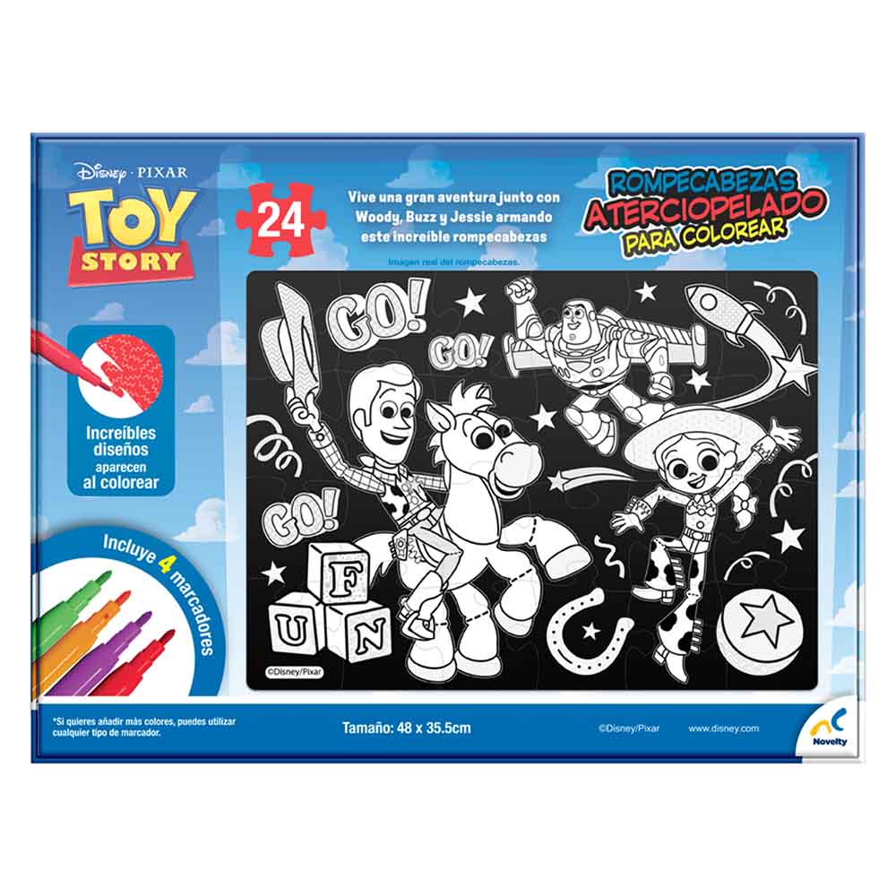 Rompecabezas para Colorear Toy Story 24 Piezas | Incluye Marcadores novelty