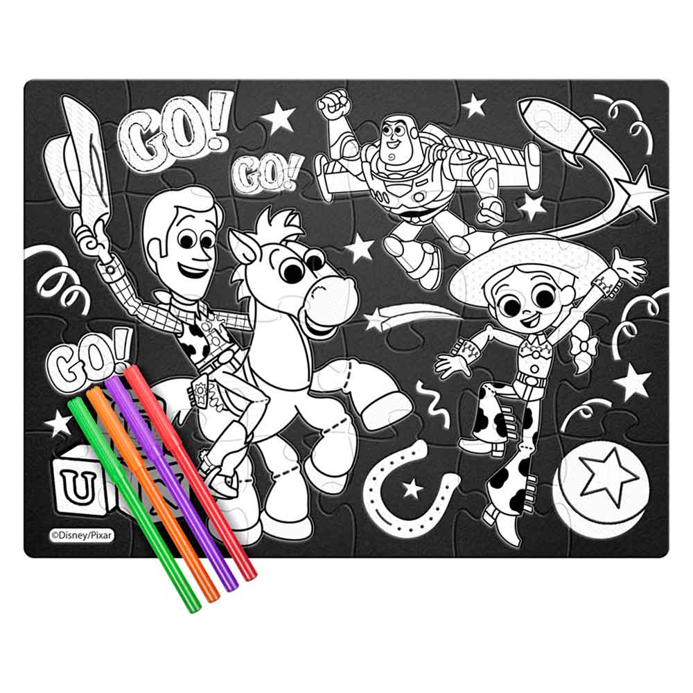 Rompecabezas para Colorear Toy Story 24 Piezas | Incluye Marcadores novelty