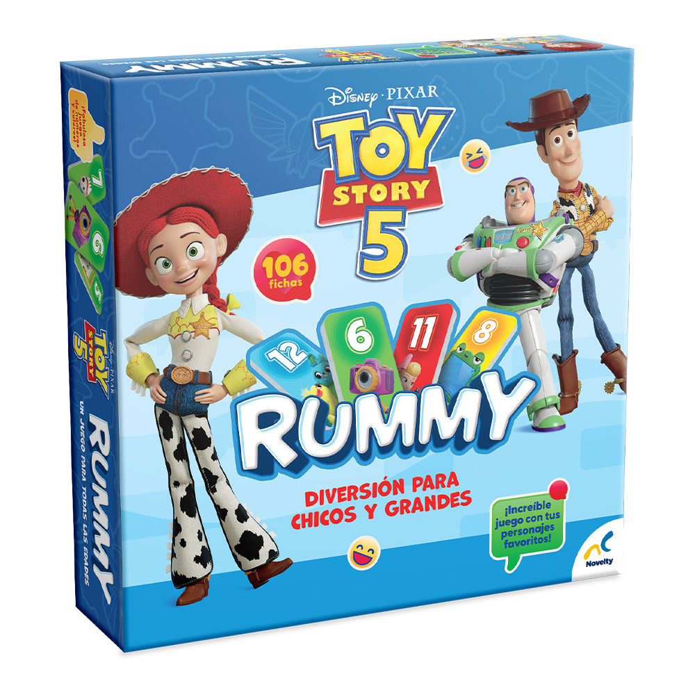Rummy Toy Story 5 | Juego de Mesa de Estrategia Familiar Novelty