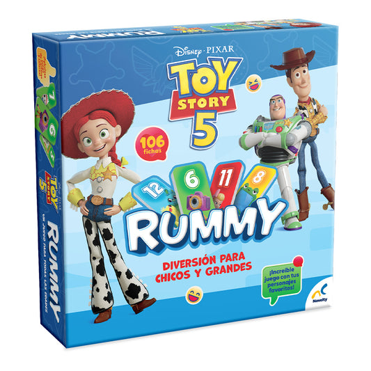 Rummy Toy Story 5 | Juego de Mesa de Estrategia Familiar Novelty