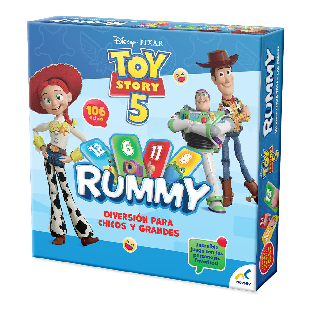 Rummy Toy Story 5 | Juego de Mesa de Estrategia Familiar Novelty