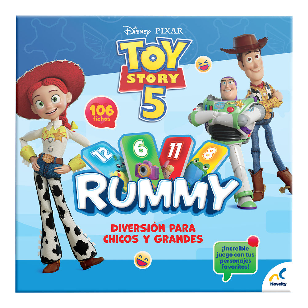 Rummy Toy Story 5 | Juego de Mesa de Estrategia Familiar Novelty
