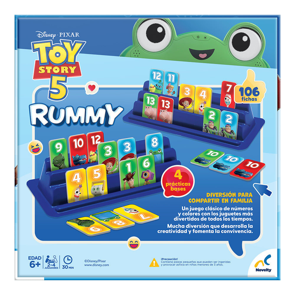 Rummy Toy Story 5 | Juego de Mesa de Estrategia Familiar Novelty