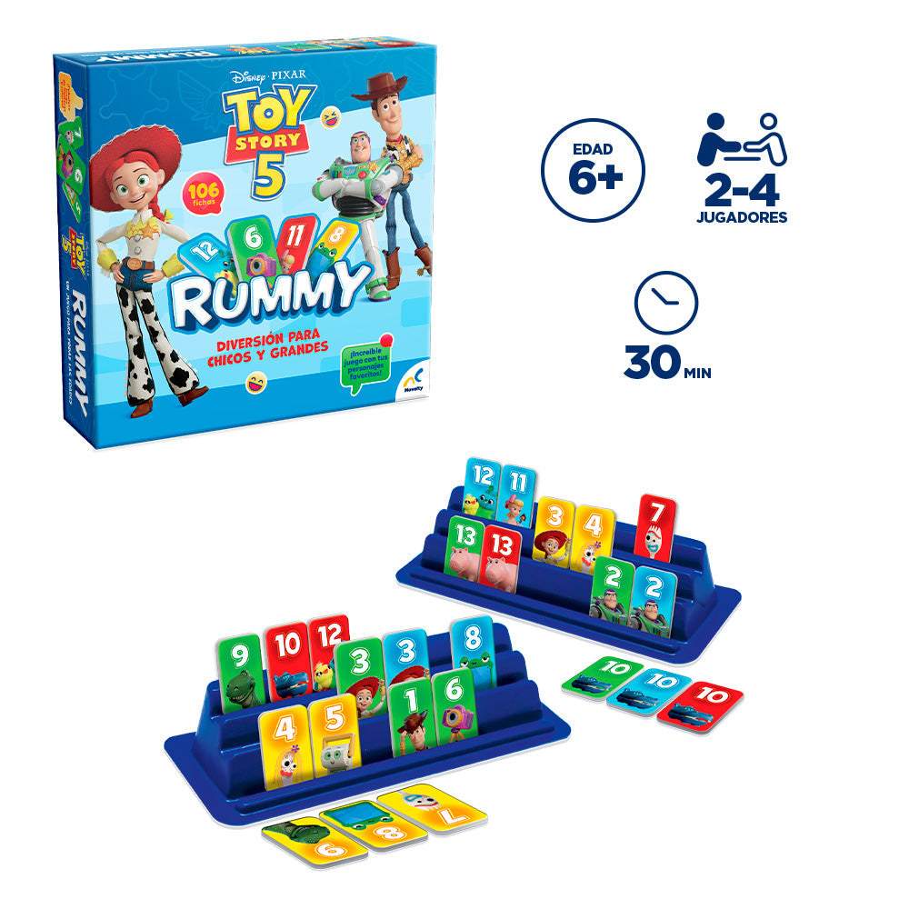 Rummy Toy Story 5 | Juego de Mesa de Estrategia Familiar Novelty