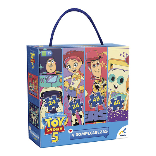 Rompecabezas 4 en 1 Toy Story 5 | 2 Puzzles de 24 y 48 Piezas Novelty